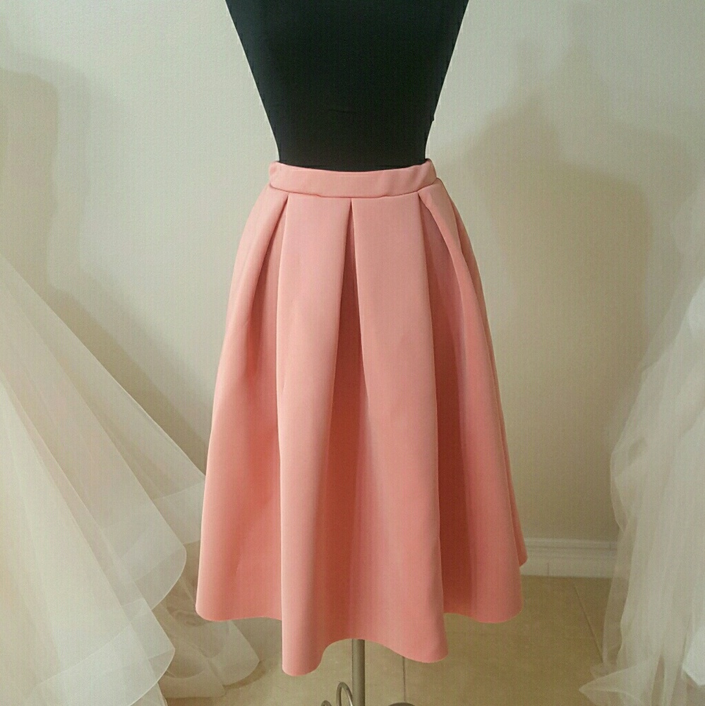 Nordstrom Rack retro pinup pleated blush skirt